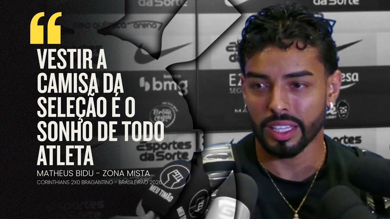 MATHEUS BIDU COMENTA BOA FASE NO CORINTHIANS E POSSIBILIDADE DE SER CONVOCADO À SELEÇÃO BRASILEIRA