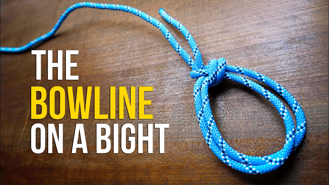 How to Tie the BOWLINE ON A BIGHT in UNDER 60 SECONDS!! | How to Tie a LOOP KNOT