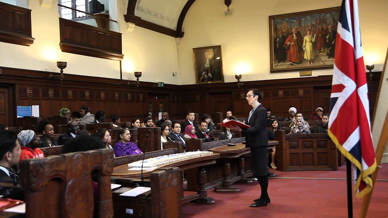 UK British citizenship ceremony in Coventry Council House 28 Jan 2015