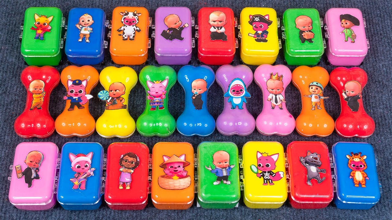 Pinkfong Slime & Playtime with Heart Jeni, Hogi and Bebefinn’s Colorful Satisfying ASMR Videos🌈