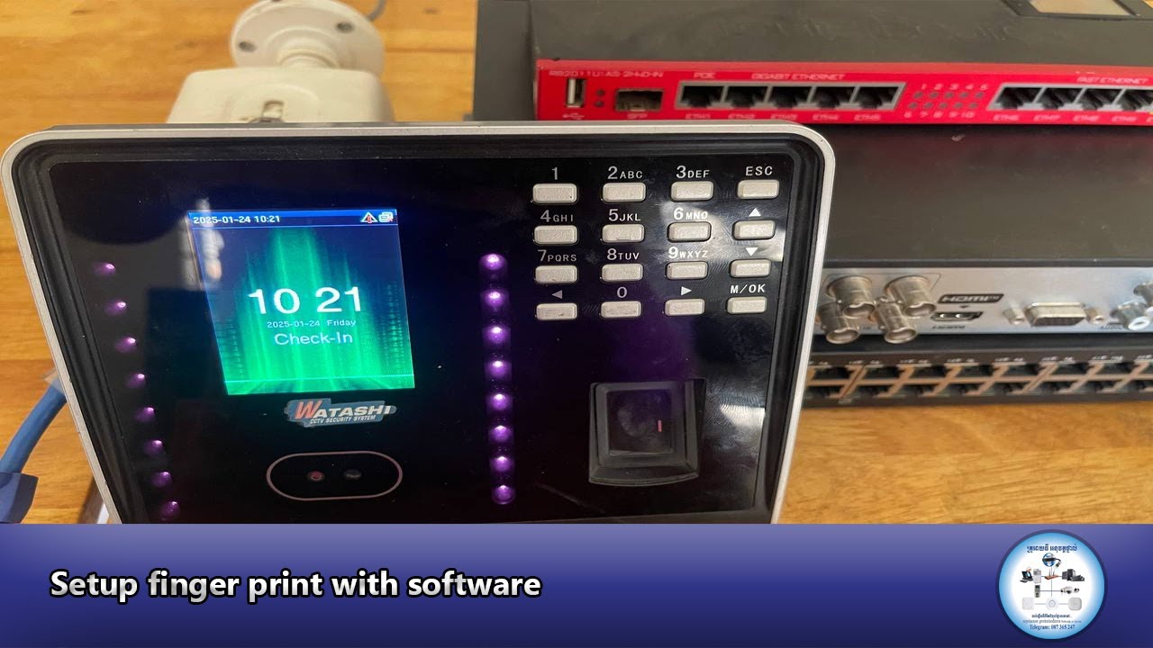 Setup attendance management with ZKTeco finger print Biometric device speak khmer
