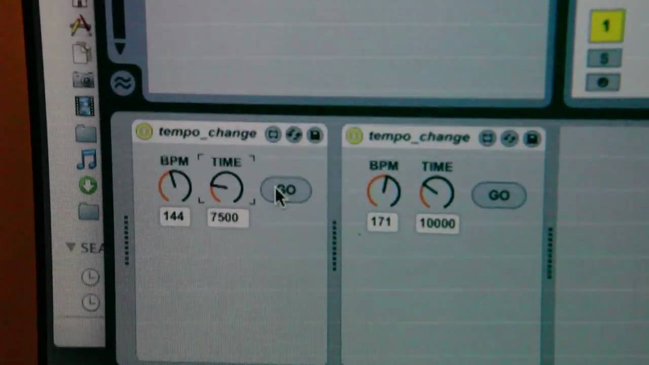 MAX4LIVE tempo change (ramp in session view)