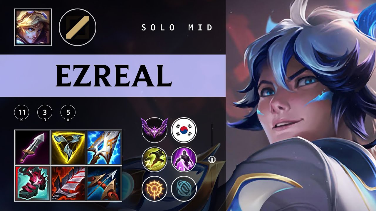 Ezreal Mid vs Sion - KR Master Patch 25.22