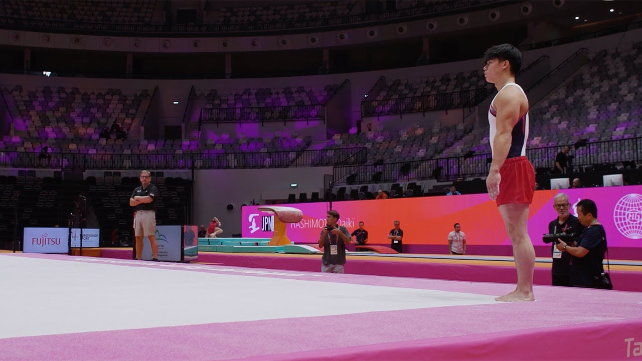 Asher Hong (USA) - FX - Podium Training - 2025 World Championships Jakarta