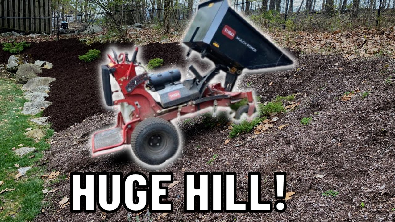 The Toro Multiforce DEFIES GRAVITY At This Job! (Mulching a Steep Bank)