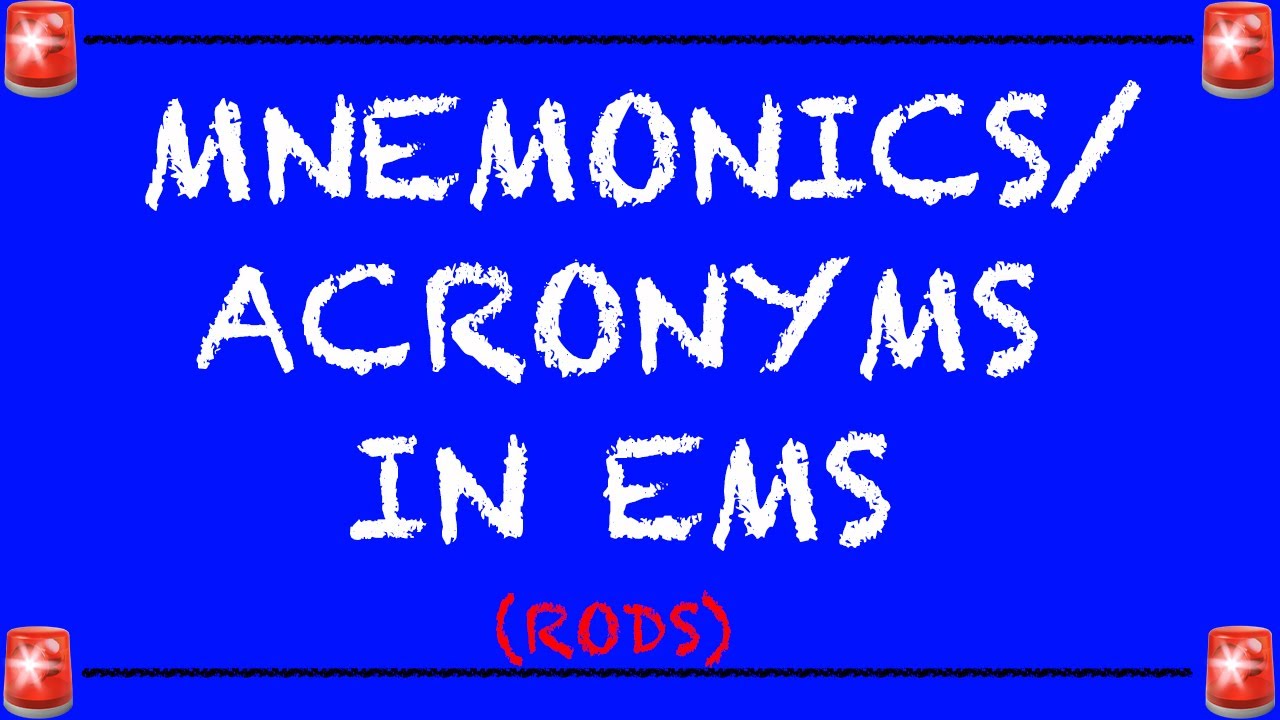 EMT/Paramedic Mnemonics || RODS (Difficulties for Extraglottic Device Placement)