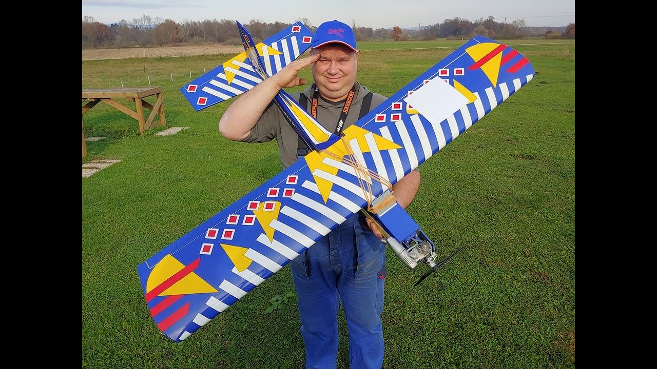 Ripmax Trainer 40 1.65m with OS Max 46AX glow engine Maiden flight