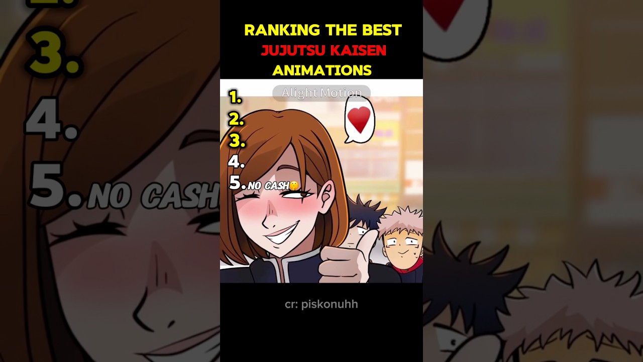 Ranking The Best Jujutsu Kaisen  #jujutsukaisen #jjk #gojo #itadori #nobara  #top
