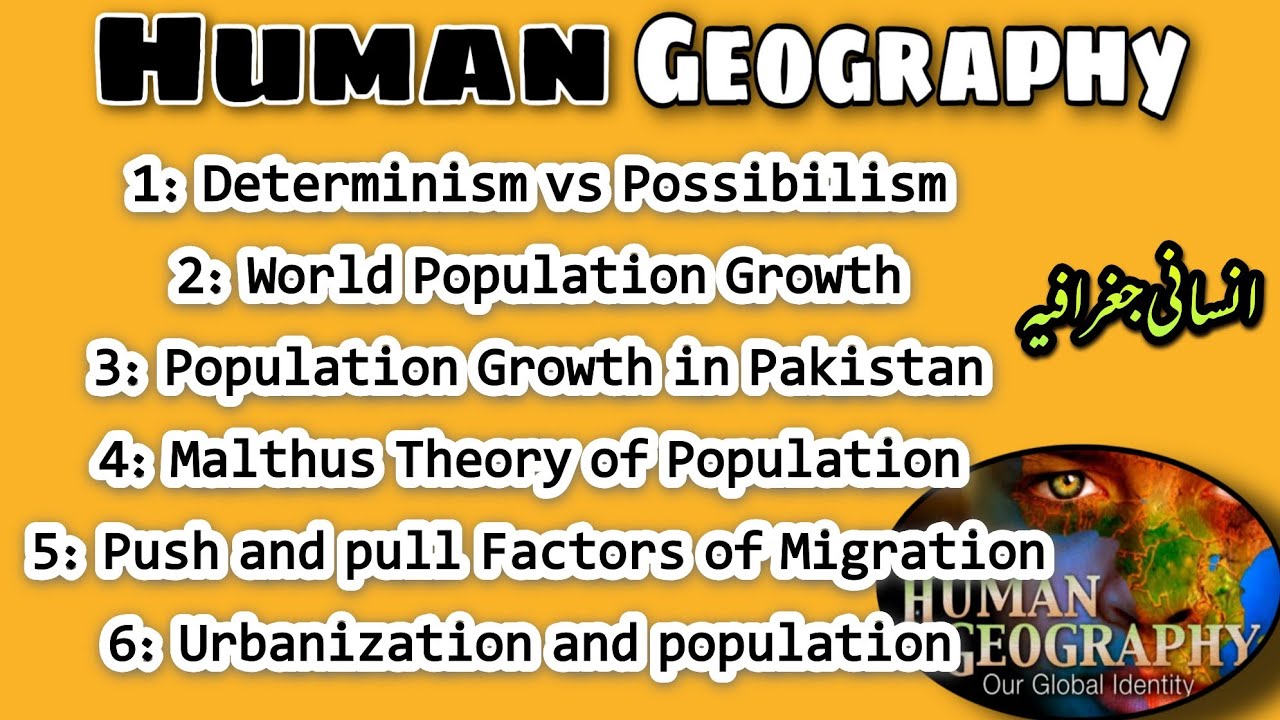 Human Geography important tooics Explained | Human Geography explained | Malthus, Population Growth