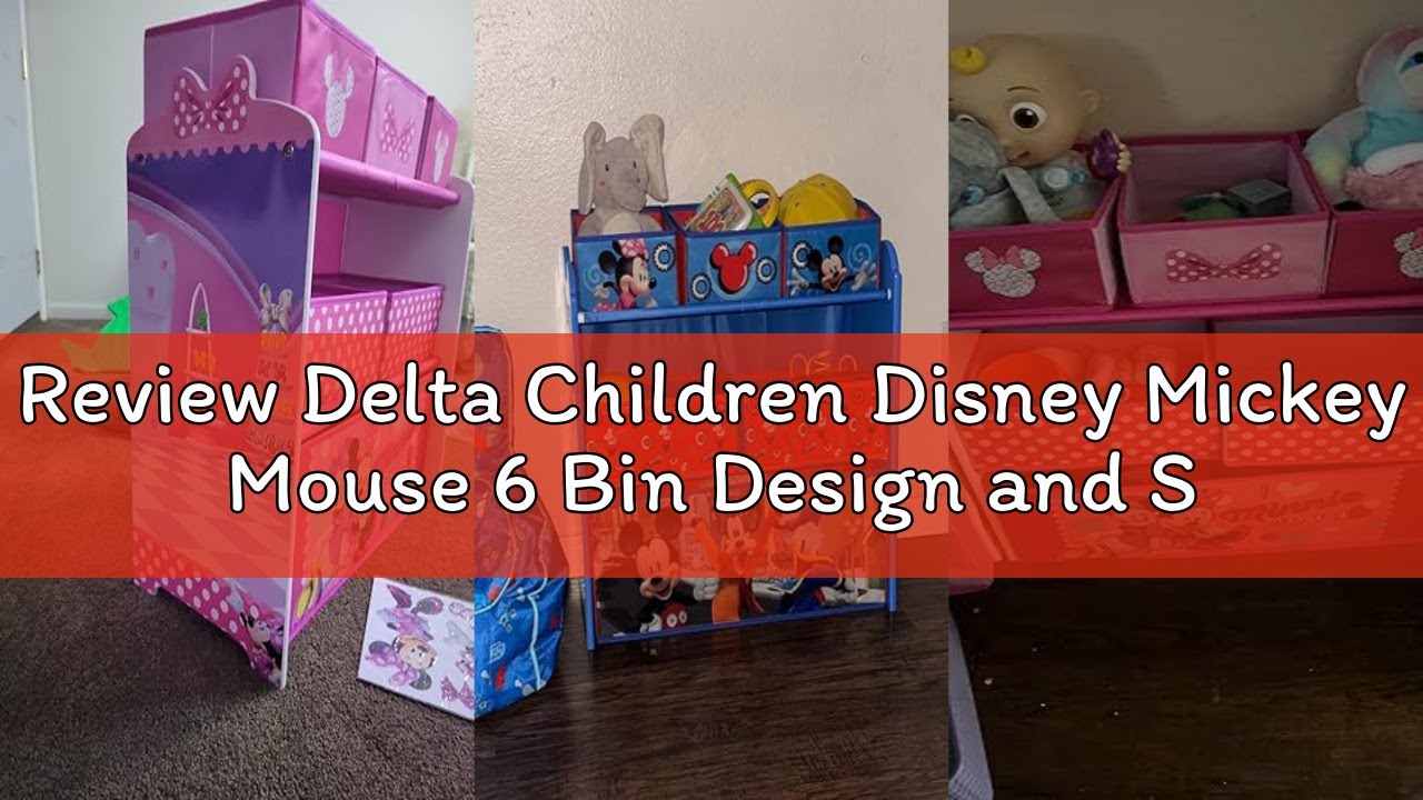 Review Delta Children Disney Mickey Mouse 6 Bin Design and Store Toy Organizer