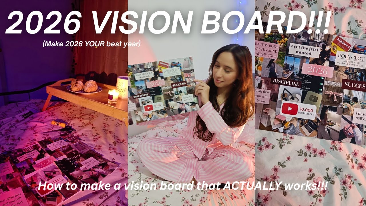 Creating My 2026 Vision Board ✨ | ✨ كنوجد لوحة الأهداف ديالي 2026  كيفاش ديري ڤيزيون بورد كيخدم بصح