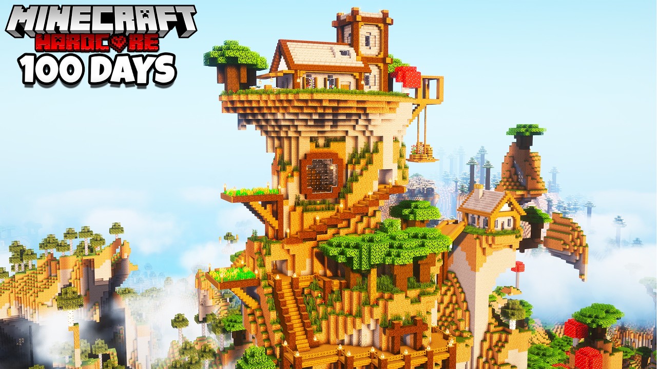 I Survived 100 Days on a Mountain in Minecraft Hardcore