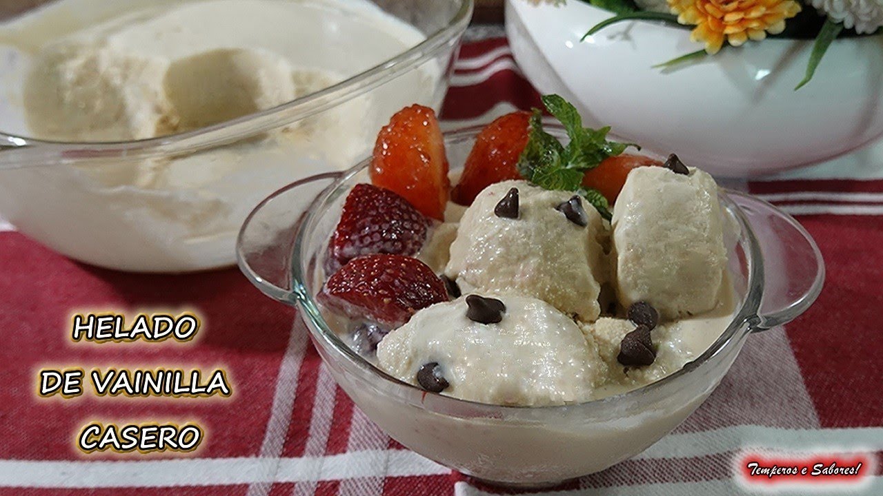 HELADO DE VAINILLA CREMOSO Delicioso, Fácil y de Licuadora