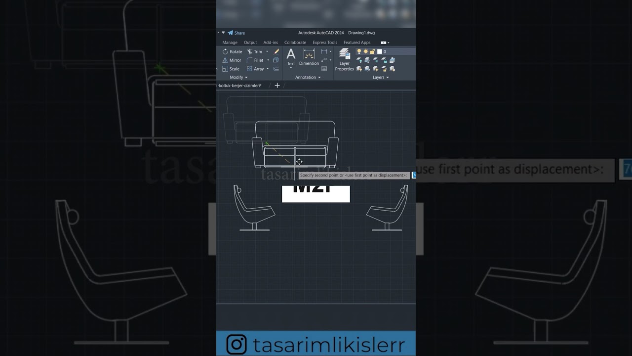 AutoCAD Tutorial - M2P (&Ccedil;izimleri Ortalama) #autocadtips