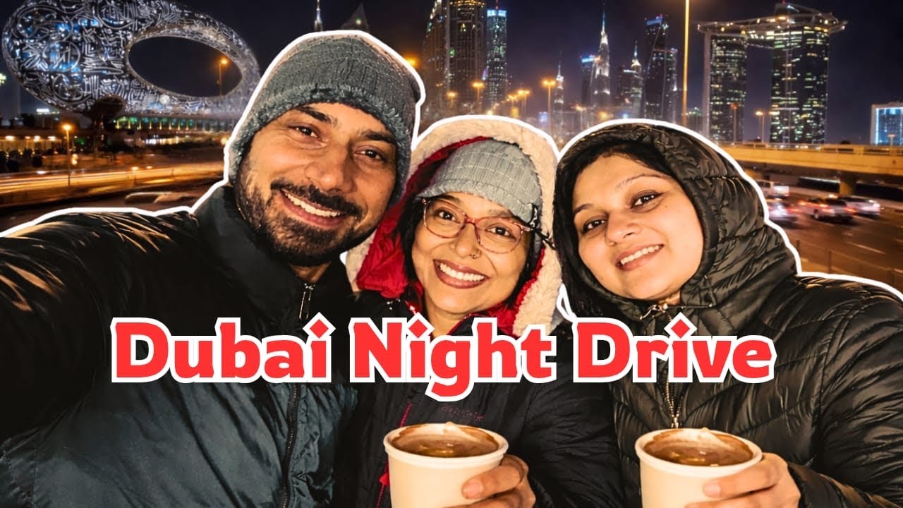 Dubai Night Drive with Friend | Sheikh Zayed Road to Last Exit ❄️☕ || Dubai Series Episode-3 ||