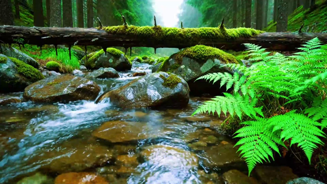 Relaxing Forest Sounds 🌿 Flowing Water & Gentle Birdsong for Deep Sleep