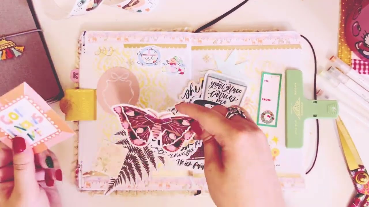 Journaling Process Video - Simply Gilded, Stencil, & Ephemera #journaling