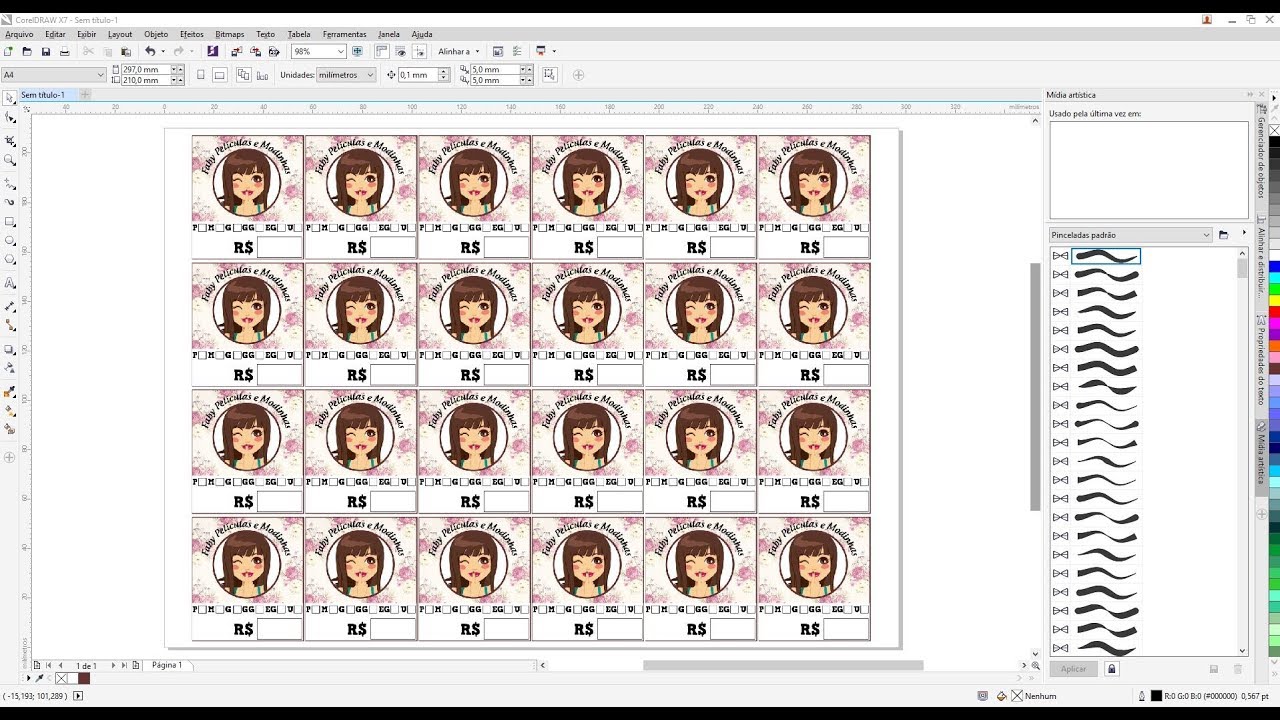 Curso corel Draw Como Criar Etiquetas Tutorial