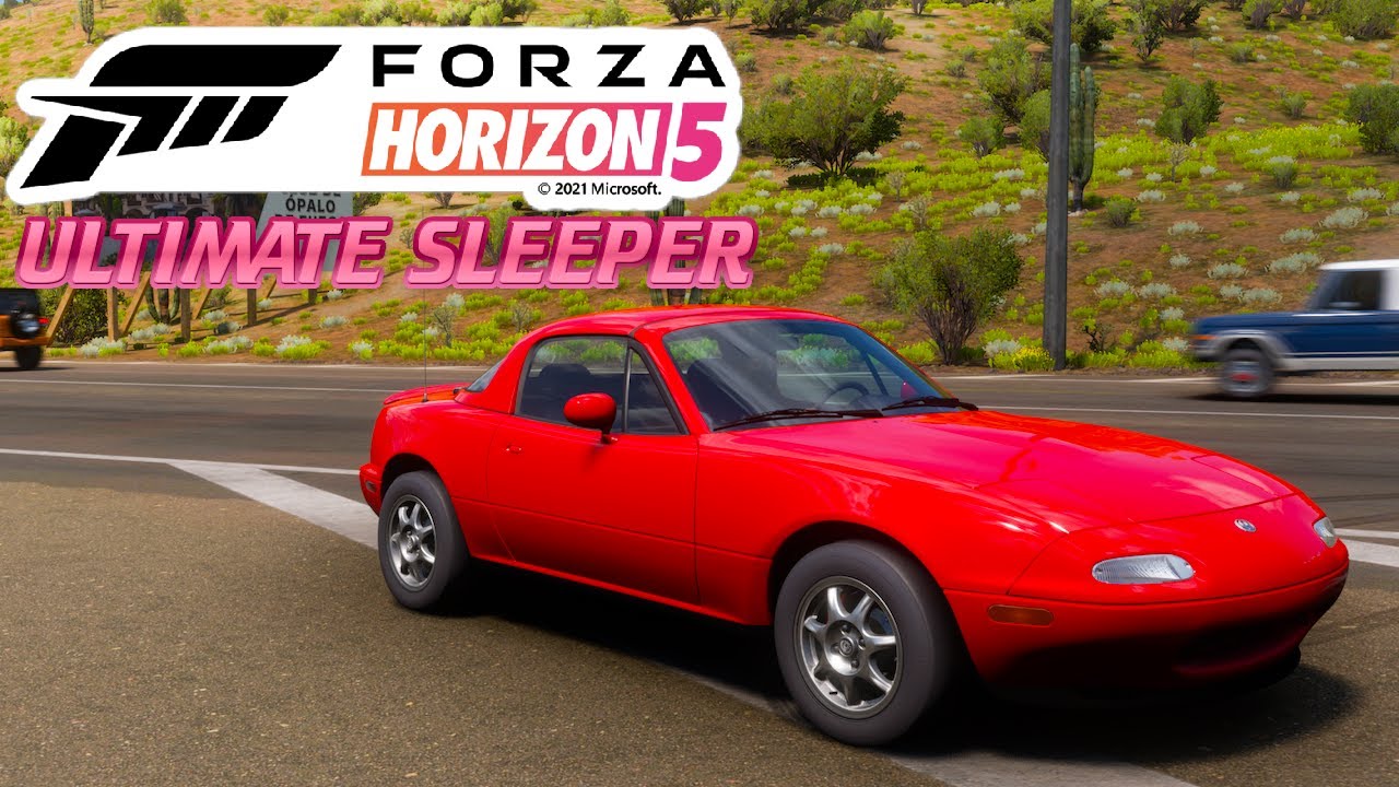 Forza Horizon 5 | ULTIMATE SLEEPER BUILD - 1200+BHP MX5 BUILD + TUNE WITH HIGHWAY RUN AND DRAG TIME