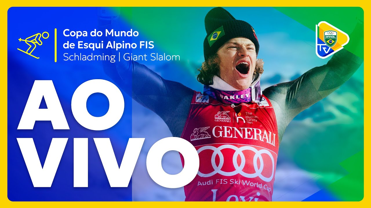 COPA DO MUNDO DE ESQUI ALPINO - ETAPA DE SCHLADMING | 2ª DESCIDA | LUCAS PINHEIRO NO GIANT SLALOM!