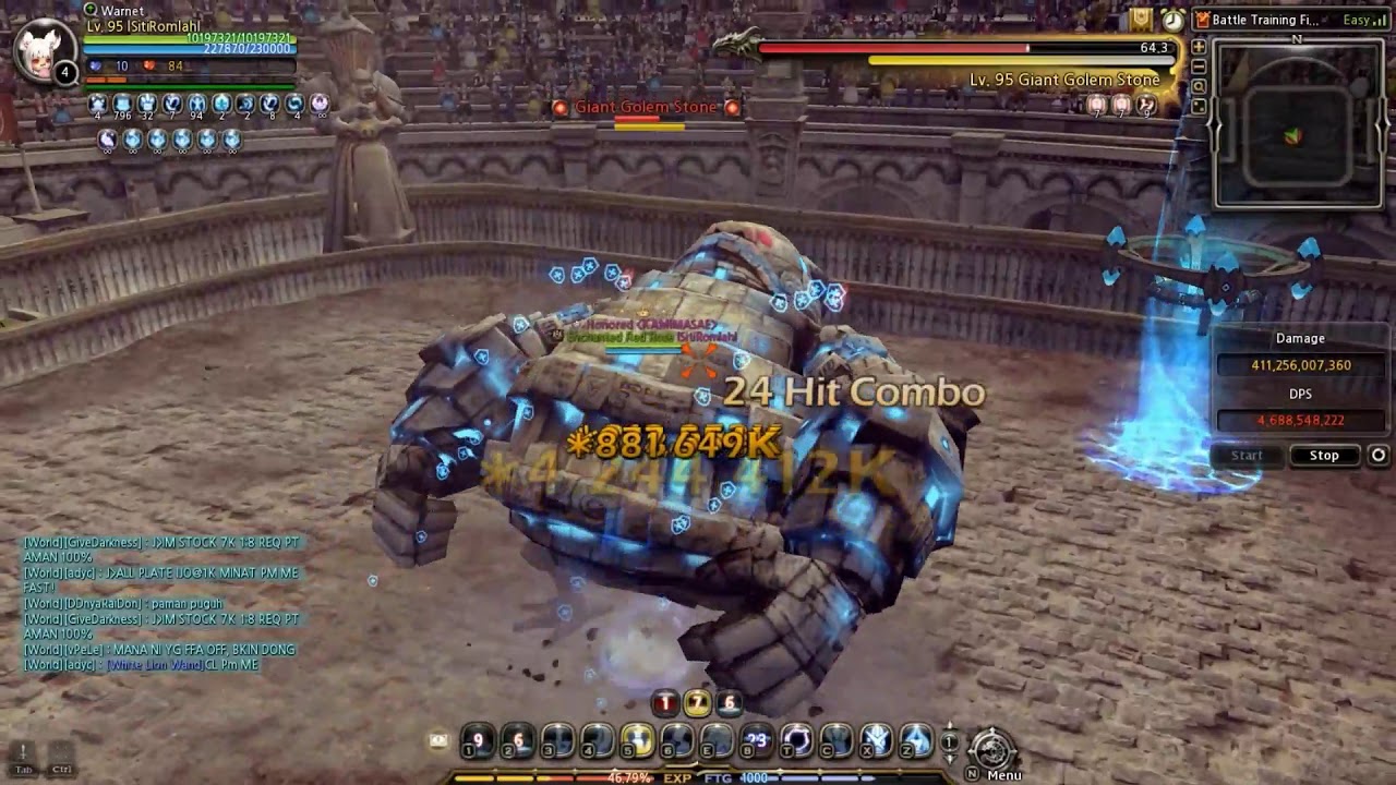 [DN INA] Defena - 10 Golem Kill DPS test