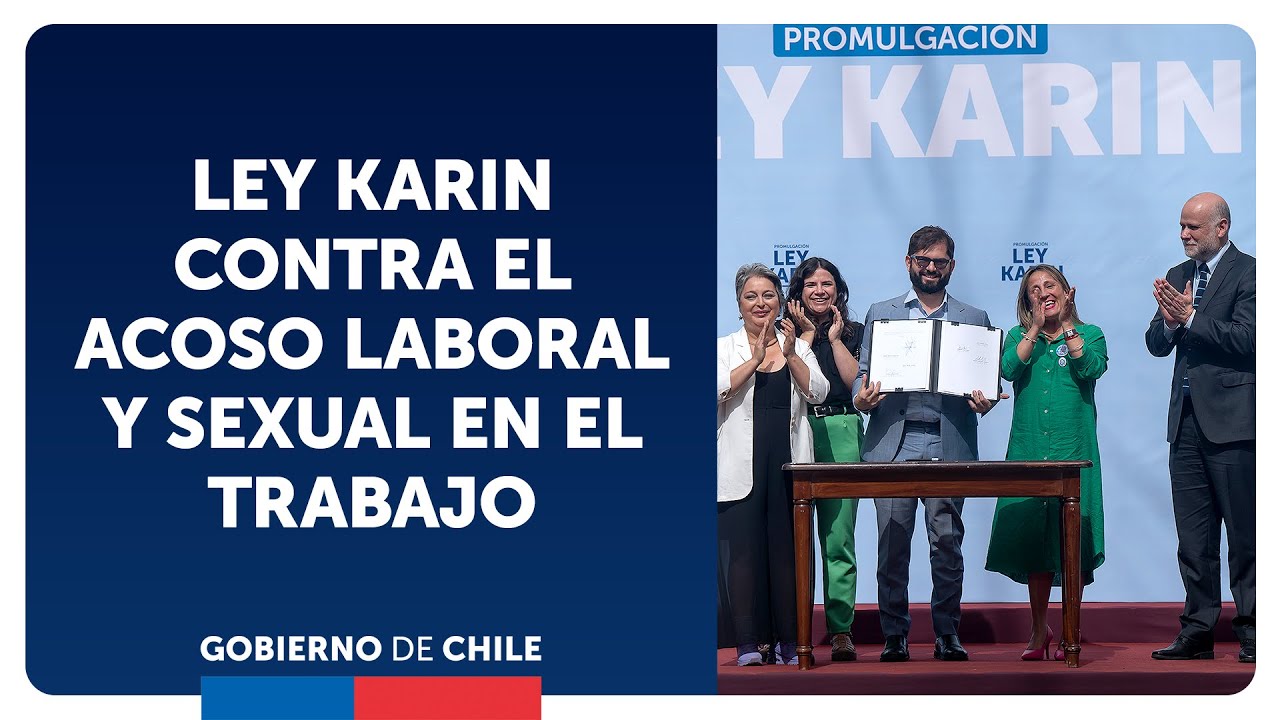 Promulgación de la Ley Karin contra el acoso laboral y sexual en el trabajo