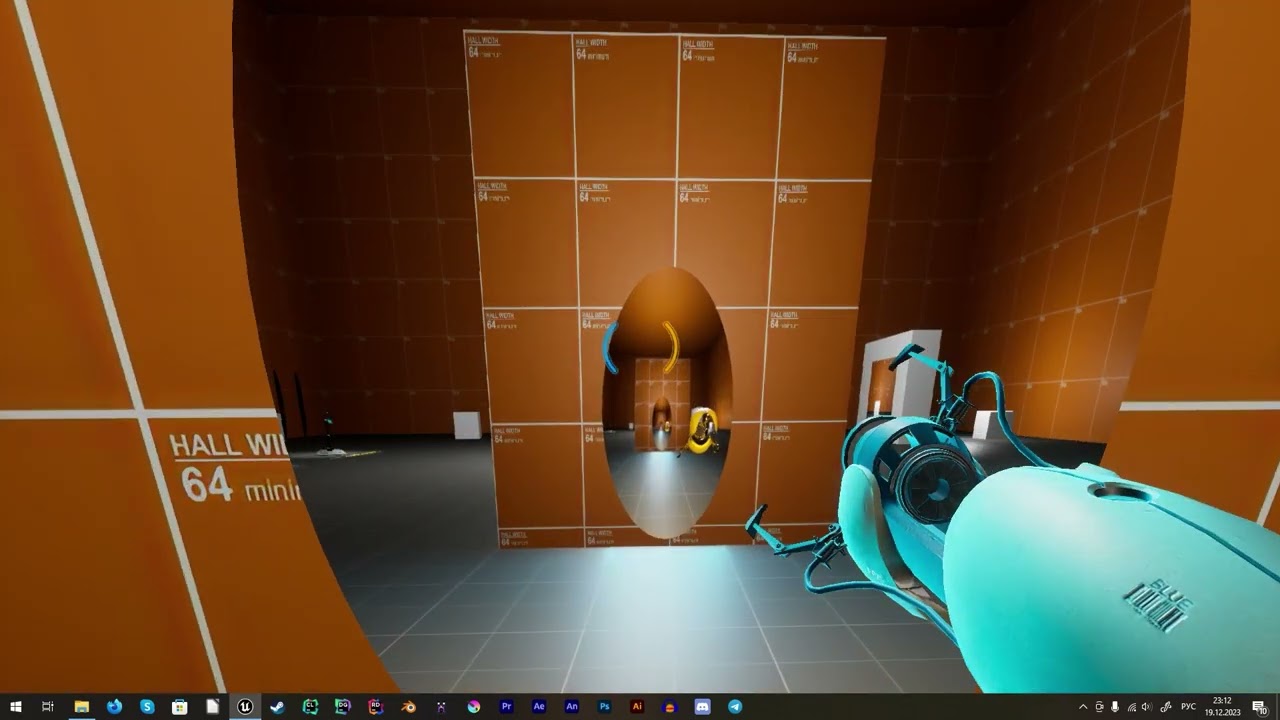 Демонстрация портальной видимости Blue Portals Remastered
