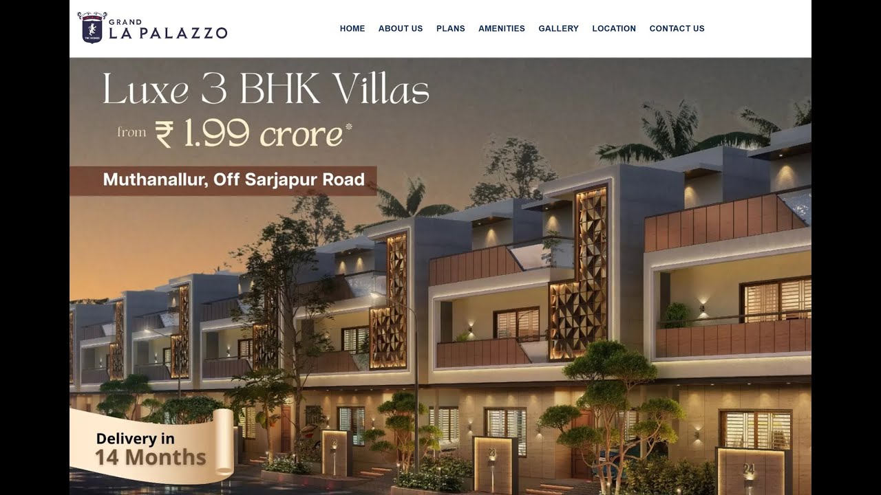 Villa Projects: TBC Lapalazzo Near Sarjapur Road.