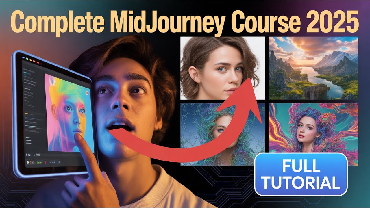 MidJourney Full Course 2025: Create Stunning AI Art Like a PRO (Step-by-Step)