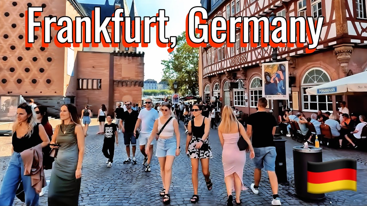 Frankfurt city,Germany #disco #party #Nightlife /Walking tour 4K