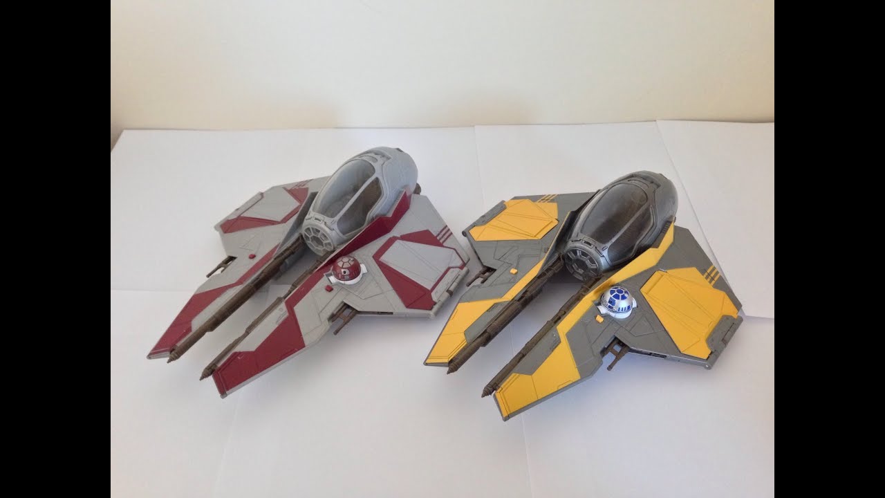 Hasbro Star Wars 2013 Episode III Anakin & Obi-Wan Jedi Starfighters Review