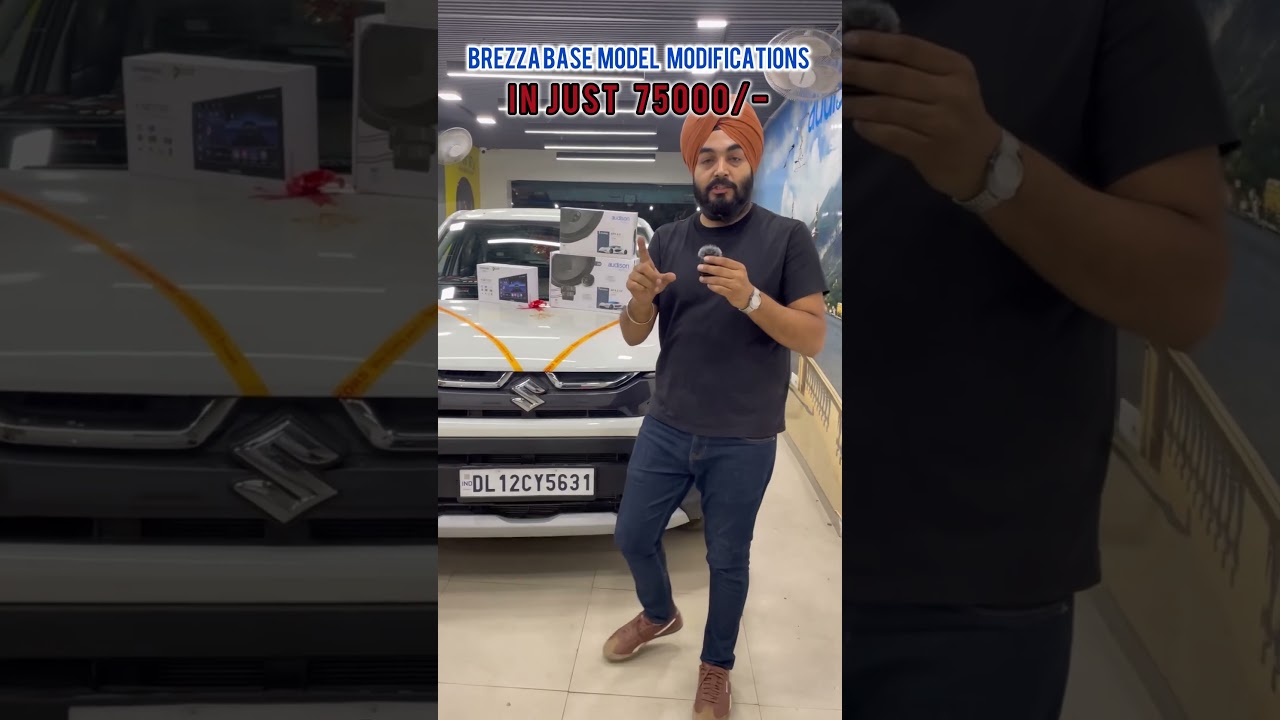 NEW BREZZA BASE MODEL MODIFIED IN 75000/- only✅new brezza music system✅new brezza android stereo✅