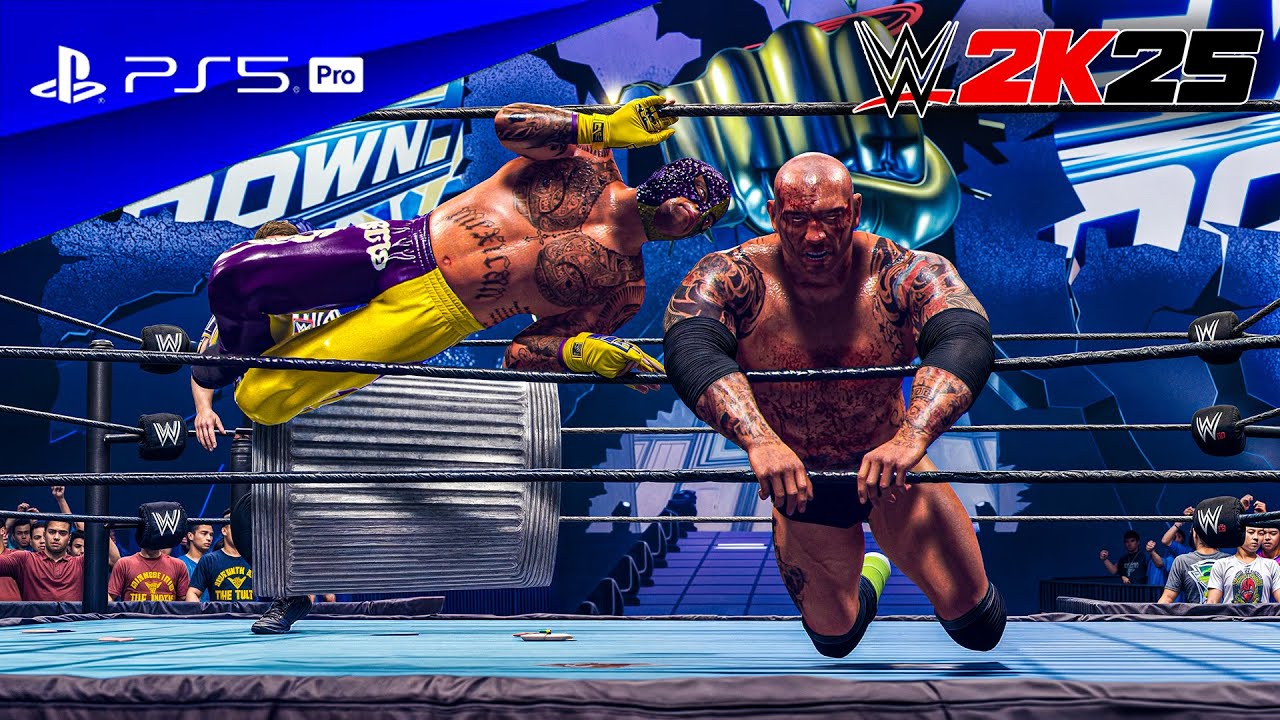 WWE 2K25 — Рей Мистерио против Батисты | Матч без правил | PS5™ Pro [4K60]