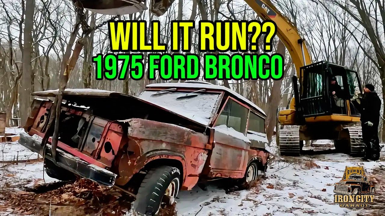 Left for Dead! 1975 Ford Bronco FROZEN to the Ground! Will it Run?? 