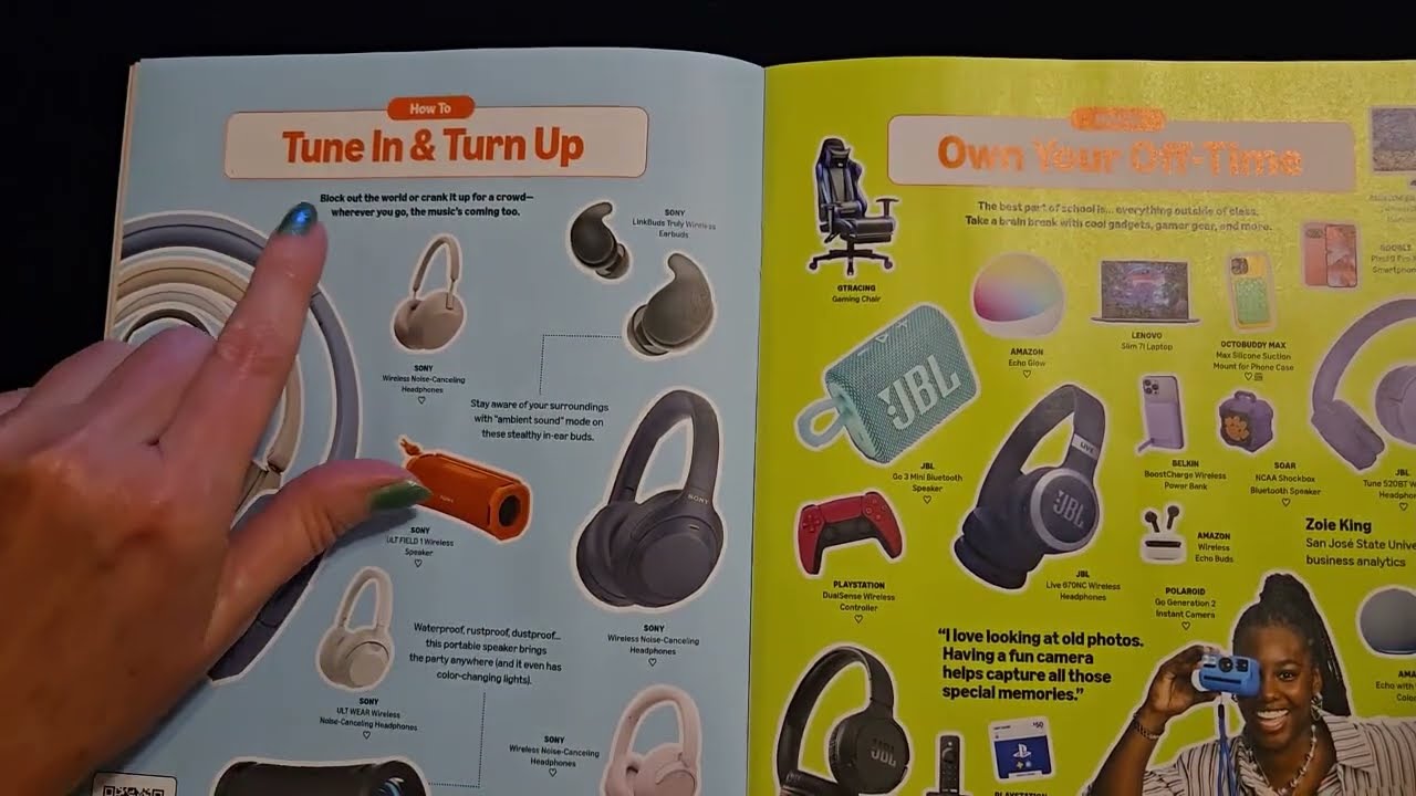 ASMR | Amazon Back-to-School Catalog Show & Tell (Soft Spoken)