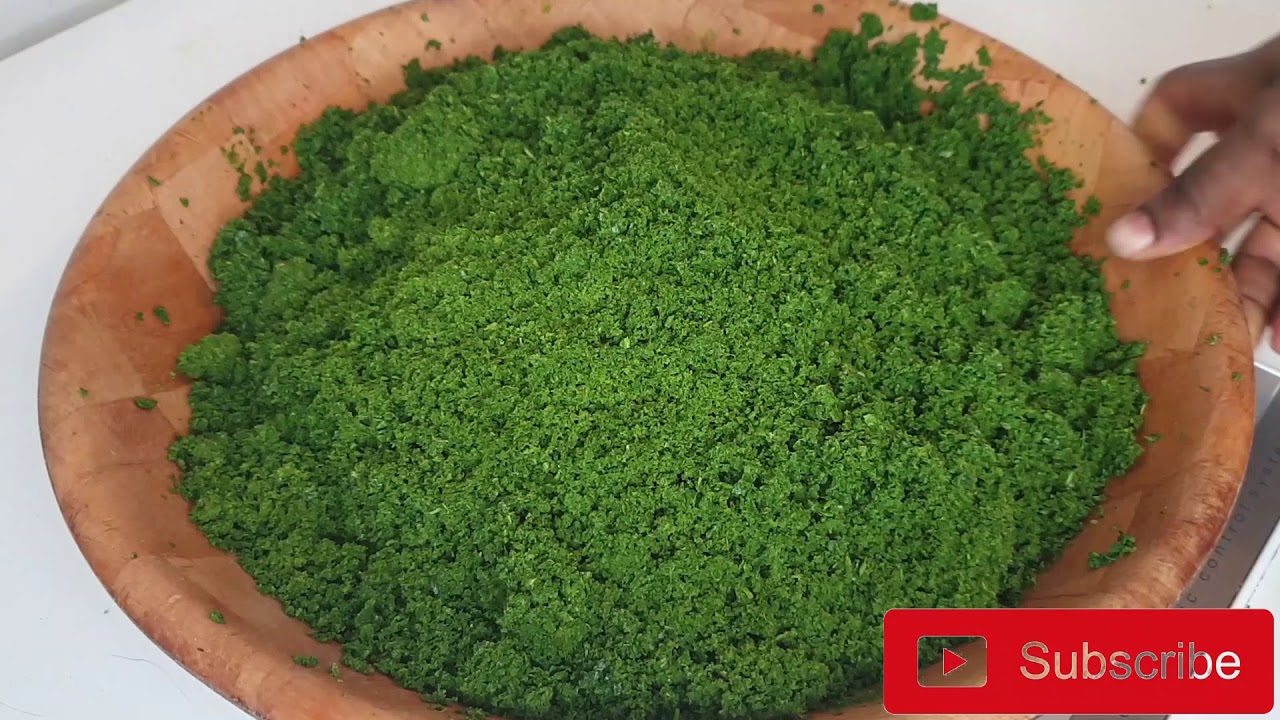 HOW TO COOK CASSAVA LEAF WITH PALM OIL
