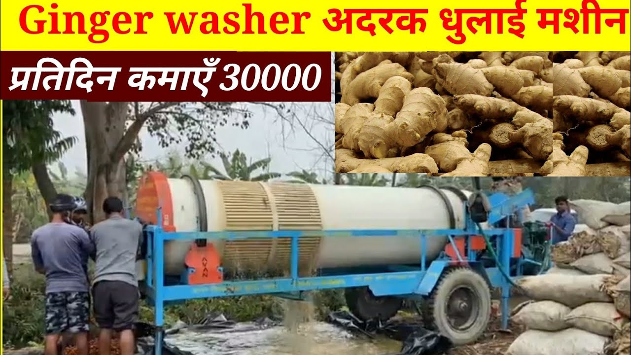Ginger washer, सबसे अच्छी अदरक धुलाई मशीन, जिंजर वॉशर, adrak dhulai ki machine,best ginger washer