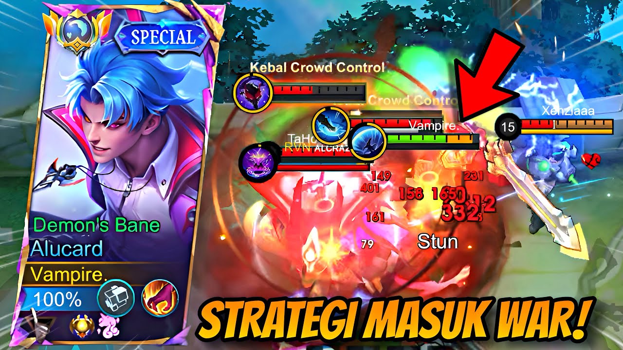 STRATEGI ALUCARD MASUK WAR! VAMPIRE BONGKAR TRIK LOMPAT DALAM WAR 🔥 | MLBB