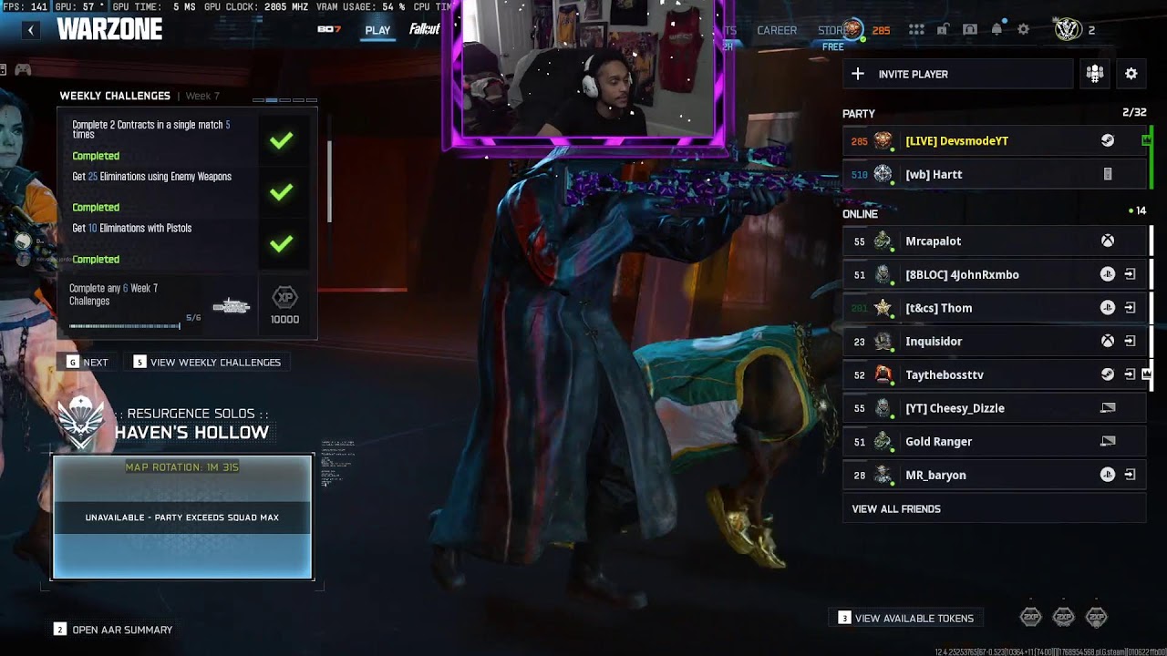 just chilling on warzone come vibe