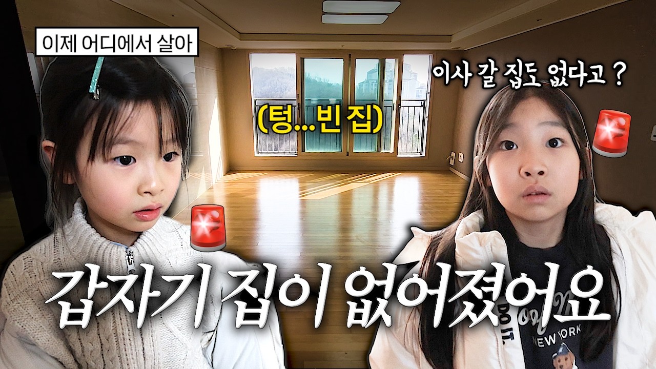 이사 한다고 짐을 다 뺐는데, 이사 갈 집이 없어요.. 사다리차 아저씨는 싸워서 안 오시고..💦 우여곡절 이삿날 ! (ft. 집에 오산 마지막 손님..!?)