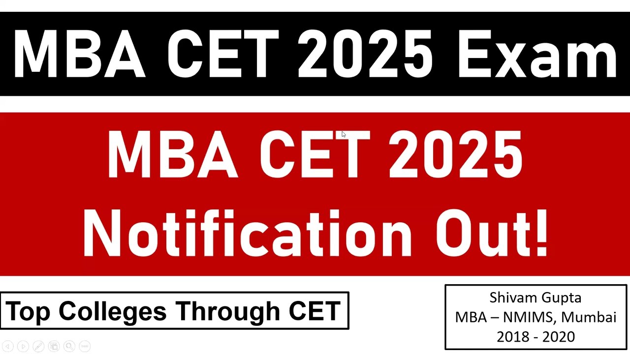 MBA CET 2025 Notification Out || Exam Schedule || Top MBA CET Colleges || Mission: JBIMS, Mumbai