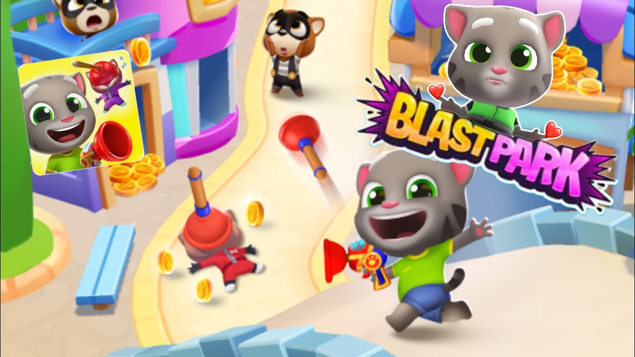 Talking Tom blast Park : The New Blasting Adventure - Full Gameplay Walkthrough