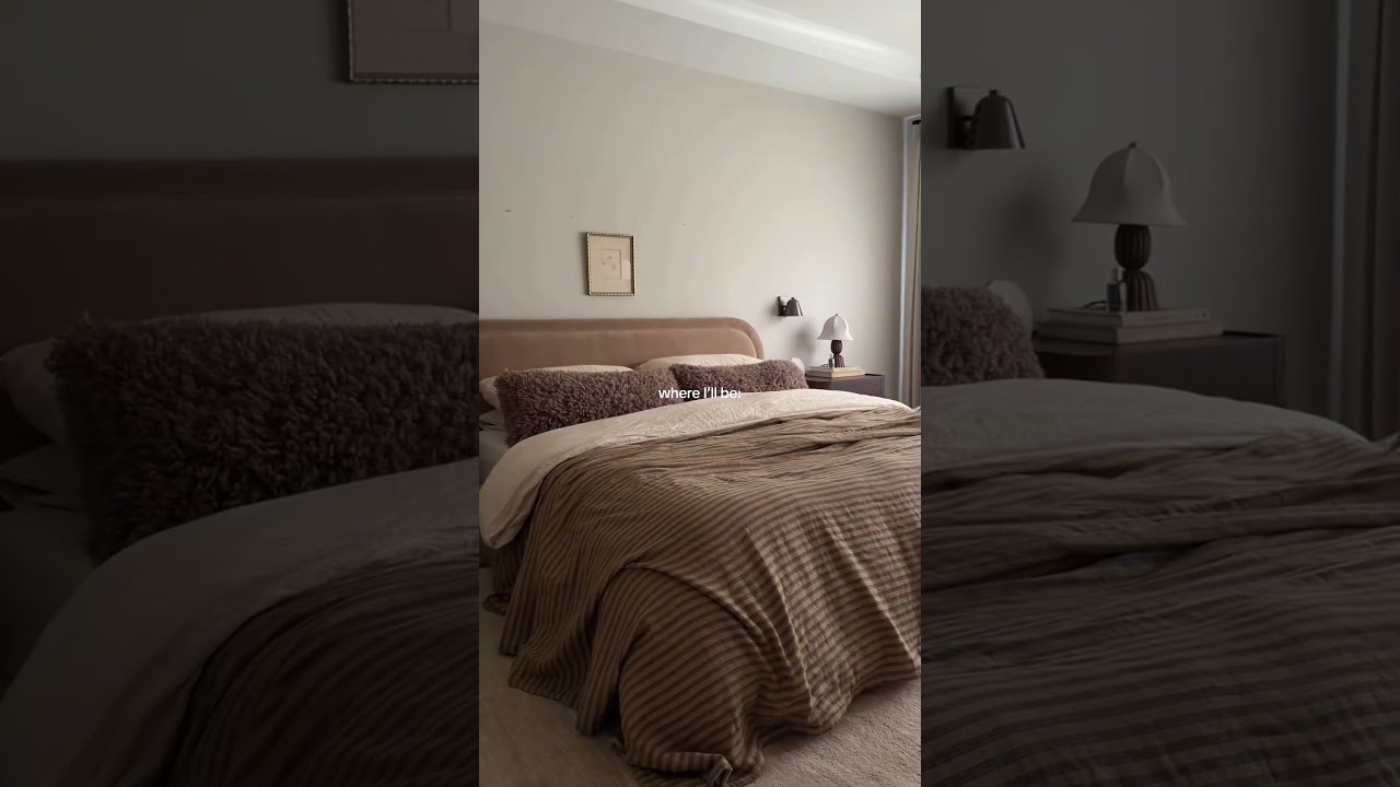 Cozy minimalist boho bedroom tour in white and beige