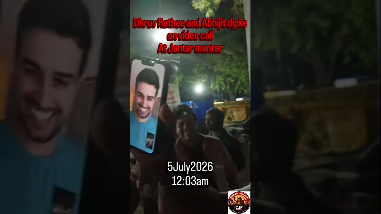 🔥 Dhruv Rathee LIVE Support to CJP Protest? Video Call with Abhijeet Dipke & Protesters | #Shorts