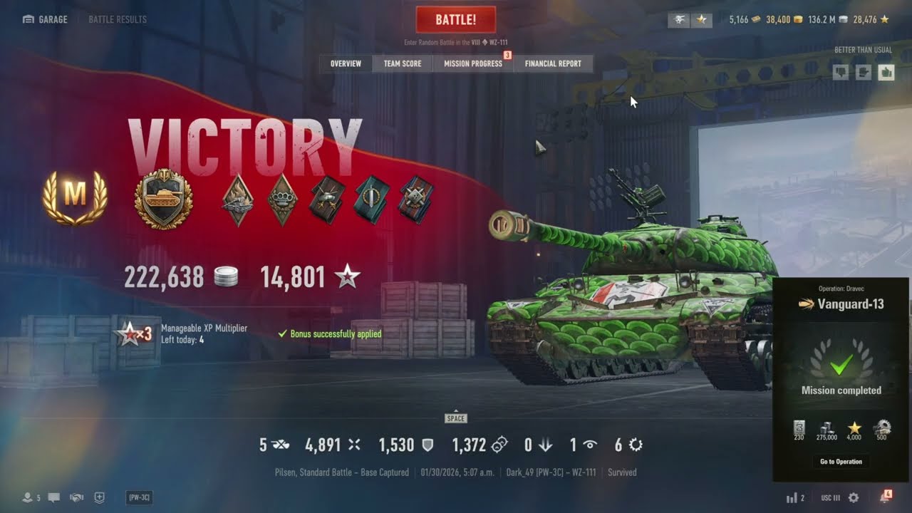 World Of Tanks WZ-111 ACE Gameplay! [HD & NO COMMENTARY]