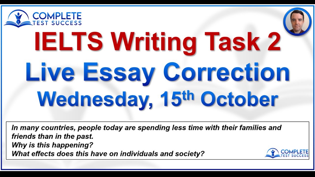 Исправление эссе для задания 2 по письменной части IELTS Live