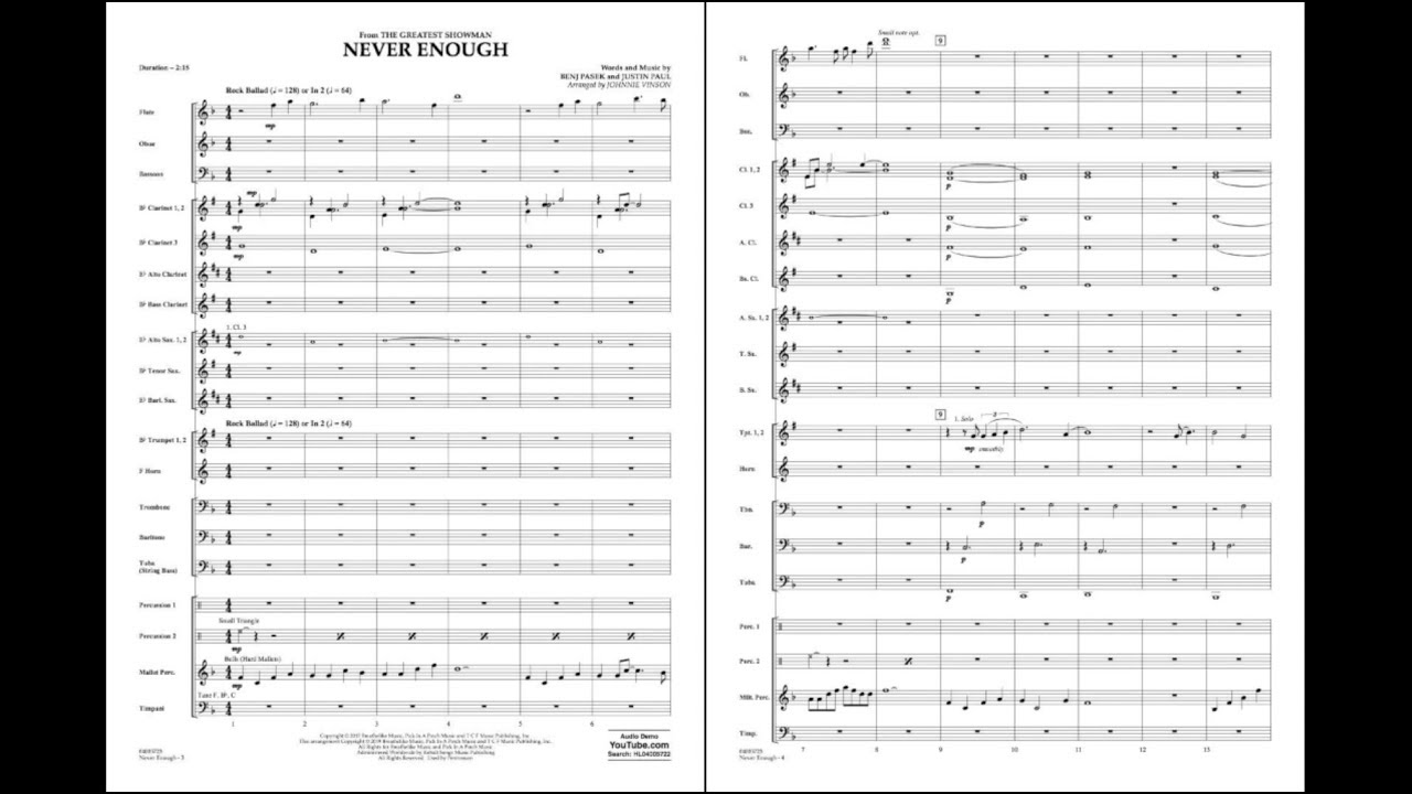 Never Enough (from The Greatest Showman) arr. Johnnie Vinson