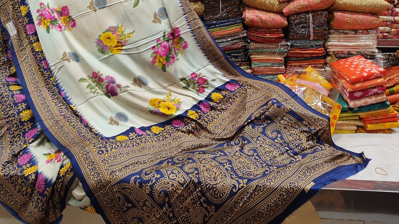 latest design EID SPECIAL SHAMU SILK PARTY SAREE