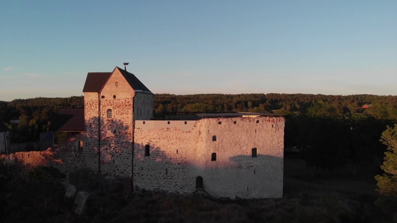 Flying over Kastelholm castle, &Aring;land Islands