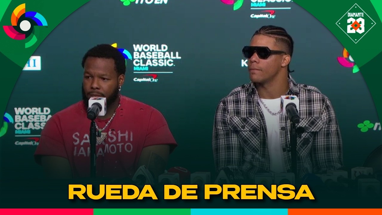 DOMINICANA Rueda de prensa Juan Soto, Vladdy Guerrero, Junior Caminero Clásico Mundial | DIAMANTE 23